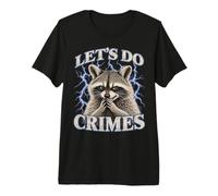Diseño de aerógrafo Rayo Azul Mapache Let's Do Crimes Camiseta Premium