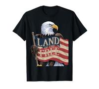 Diseño de águila audaz "Tierra de los libres" Camiseta