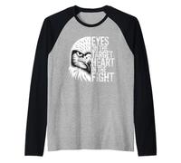 Diseño de águila con Cita Motivacional Camiseta Manga Raglan