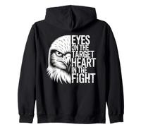 Diseño de águila con Cita Motivacional Sudadera con Capucha