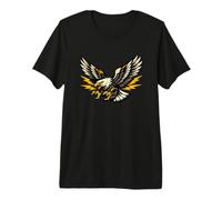 Diseño de Águila Dinámica con Motivo de Rayos Camiseta Premium