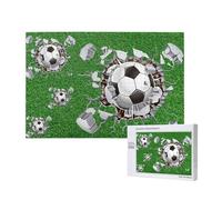 Diseño de Agujeros de balón de fútbol,Rompecabezas de Madera de 1000 Piezas para Adultos y Adolescentes.