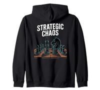 Diseño de ajedrez estratégico del caos para los amantes de los juegos de mesa tácticos Sudadera con Capucha