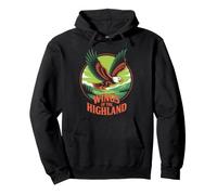 Diseño de alas del águila de Las Tierras Altas - Vintage al Aire Sudadera con Capucha