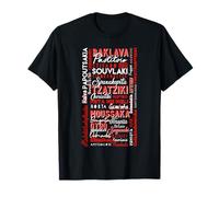 Diseño de Amantes de la Comida Griega Que celebra la Cocina clásica de Grecia Camiseta