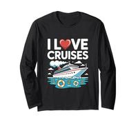 Diseño de amantes de los viajes náuticos I Love Cruises Manga Larga