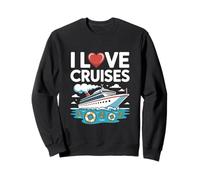 Diseño de amantes de los viajes náuticos I Love Cruises Sudadera