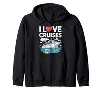 Diseño de amantes de los viajes náuticos I Love Cruises Sudadera con Capucha