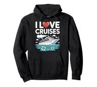 Diseño de amantes de los viajes náuticos I Love Cruises Sudadera con Capucha