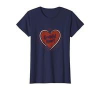Diseño de Amor Inspirador de corazón Agradecido para Thankfulness Camiseta, Mujer, Azul Marino, XXL