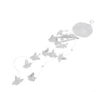 Diseño de ángel de metal plateado tubo de aluminio carillón de viento creando una melodía calmante para jardín, hogar, patio, decoración al aire libre, colgante, 70 cm