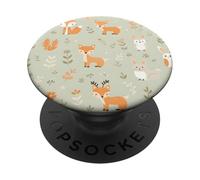 Diseño de Animales del Bosque Amigos del Bosque PopSockets PopGrip Adhesivo