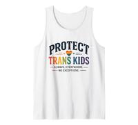 Diseño de Apoyo a la Igualdad del Orgullo LGBTQ+ de Protect Trans Kids Camiseta sin Mangas