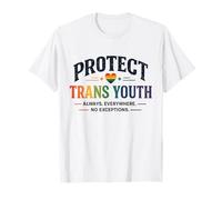 Diseño de Apoyo a la Igualdad del Orgullo LGBTQ+ para Proteger a los jóvenes Trans Camiseta