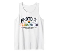 Diseño de Apoyo a la Igualdad del Orgullo LGBTQ+ para Proteger a los jóvenes Trans Camiseta sin Mangas