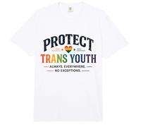 Diseño de Apoyo a la Igualdad del Orgullo LGBTQ+ para Proteger a los jóvenes Trans Comfort Colors Adult Heavyweight T-Shirt