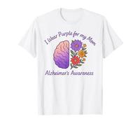 Diseño de Apoyo púrpura para la Conciencia de Alzheimer para mamá Camiseta
