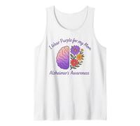 Diseño de Apoyo púrpura para la Conciencia de Alzheimer para mamá Camiseta sin Mangas