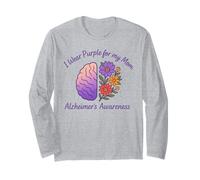 Diseño de Apoyo púrpura para la Conciencia de Alzheimer para mamá Manga Larga