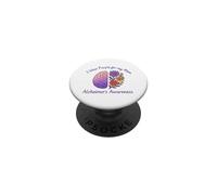 Diseño de Apoyo púrpura para la Conciencia de Alzheimer para mamá PopSockets PopGrip Adhesivo