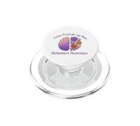 Diseño de Apoyo púrpura para la Conciencia de Alzheimer para mamá PopSockets PopGrip para MagSafe