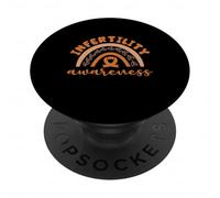 Diseño de Arco Iris de Conciencia de infertilidad PopSockets PopGrip Adhesivo