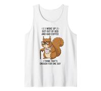 Diseño de Ardilla I Woke Up Got out of Bed and Had Coffee Camiseta sin Mangas