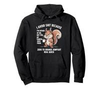 Diseño de Ardilla I Woke Up Got out of Bed and Had Coffee Sudadera con Capucha