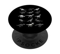 Diseño de arqueología gráfica de Dinosaurios PopSockets PopGrip Adhesivo