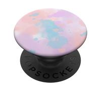 Diseño de Arte Abstracto Azul Rosa Suave con Salpicaduras PopSockets PopGrip Adhesivo