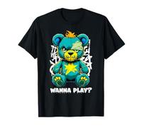 Diseño de Arte Callejero de Wanna Play Scary Teddy Bear Camiseta