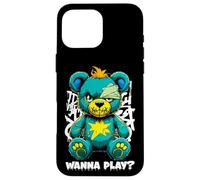 Diseño de Arte Callejero de Wanna Play Scary Teddy Bear Carcasa para iPhone 16 Pro MAX