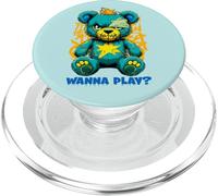Diseño de Arte Callejero de Wanna Play Scary Teddy Bear PopSockets PopGrip para MagSafe