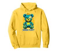 Diseño de Arte Callejero de Wanna Play Scary Teddy Bear Sudadera con Capucha