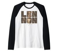 Diseño de Arte fotográfico Retro de John Lennon Camiseta Manga Raglan