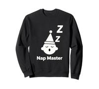 Diseño de Arte Lineal Minimalista de Nap Master Sleep Humor Sudadera