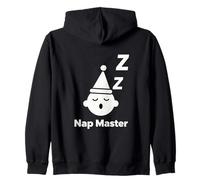 Diseño de Arte Lineal Minimalista de Nap Master Sleep Humor Sudadera con Capucha