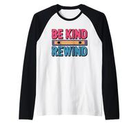 Diseño de Arte Retro VHS Vintage de Be Kind Rewind Camiseta Manga Raglan