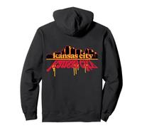 Diseño de arte urbano con grafitis goteados en el horizonte de Kansas City Sudadera con Capucha