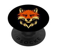 Diseño de Arte Vectorial de Fierce Fox Predator PopSockets PopGrip Adhesivo