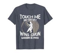 Diseño De Artes Marciales De Kung Fu para Wing Chun Camiseta, Hombre, Azul Jaspeado, 5XL