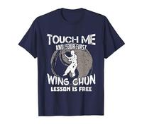Diseño De Artes Marciales De Kung Fu para Wing Chun Camiseta, Hombre, Azul Marino, XXL