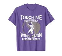 Diseño De Artes Marciales De Kung Fu para Wing Chun Camiseta, Hombre, Morado Jaspeado, XXL