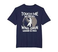 Diseño De Artes Marciales De Kung Fu para Wing Chun Camiseta, Hombre Tallas Grandes, Azul Marino, 4X Alto