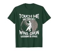 Diseño De Artes Marciales De Kung Fu para Wing Chun Camiseta, Hombre, Verde Bosque, 3XL