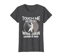 Diseño De Artes Marciales De Kung Fu para Wing Chun Camiseta, Mujer, Jaspeado Oscuro, XS