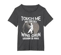 Diseño De Artes Marciales De Kung Fu para Wing Chun Camiseta, Mujer Tallas Grandes, Jaspeado Oscuro, 6XL Grande