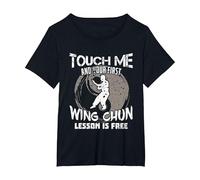 Diseño De Artes Marciales De Kung Fu para Wing Chun Camiseta, Mujer Tallas Grandes, Negro, 4XL Grande