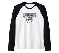 Diseño de astrología Celestial del Signo del Zodiaco Sagitario Camiseta Manga Raglan
