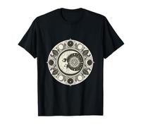 Diseño de astrología Espiritual de Fases Lunares celestiales Boho Camiseta